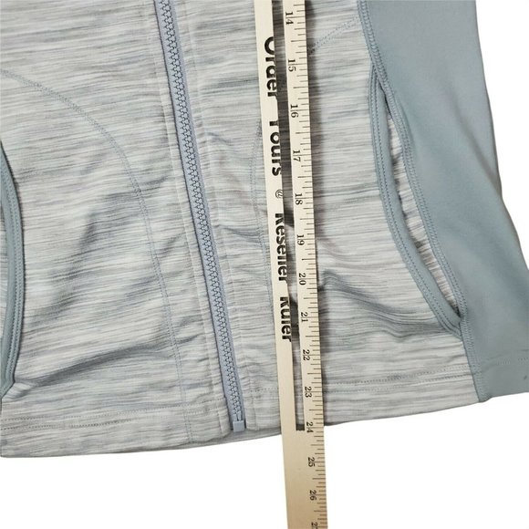 Koppen Womens XS Gray Spacedye Athletic Full Zip Running Jacket  Hand Holes - Picture 12 of 12